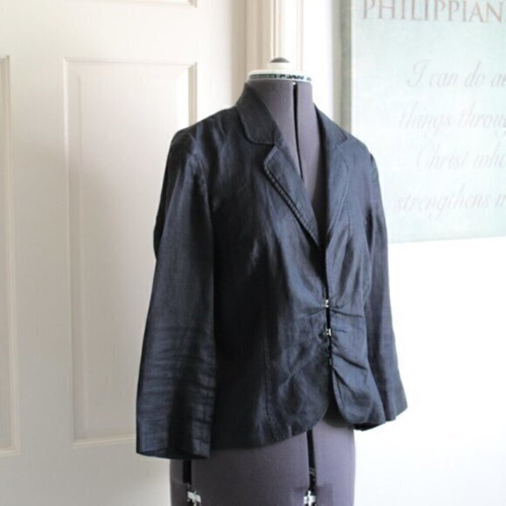 Worthington jacket black linen size 8 jacket